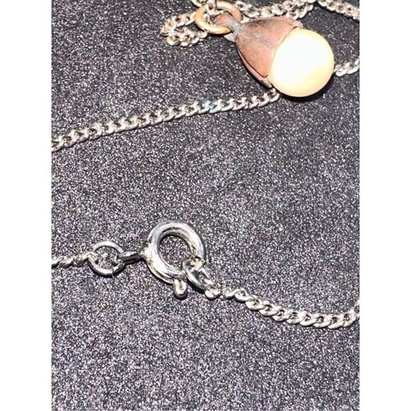 Nice VINTAGE RARE Necklace Gold Tone Faux Pearl  SOME WEAR GOOD CONDITION - Picture 6 of 7